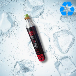 CO₂ cylinder refill installed in a soda maker for sparkling water