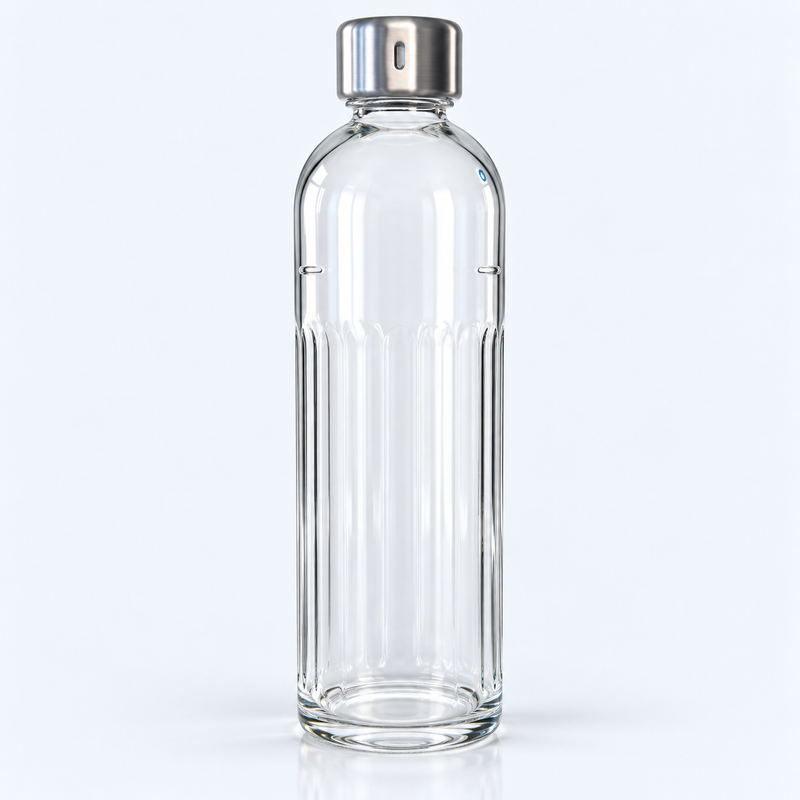 Minairal fluted glass bottle for the Soda Maker