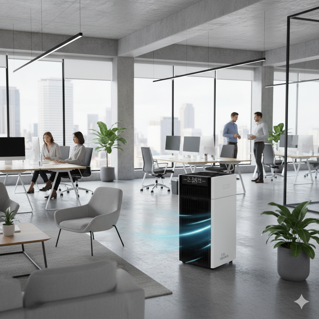 AP-100M high-performance air purification system for large and high-traffic spaces