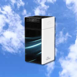 Detailed view of AP-100M powerful filtration system reducing airborne contaminants