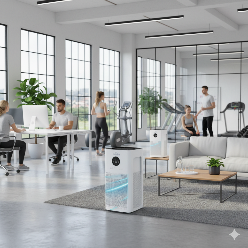 AP-60M air purification system in an office or gym environment
