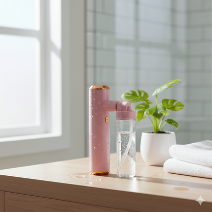 Facial spray bottle delivering a fine and refreshing mist for daily skincare