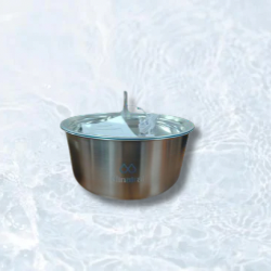 Close-up of pet fountain filtration system ensuring clean drinking water