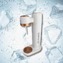 Close-up of soda maker highlighting sleek design and ease of use