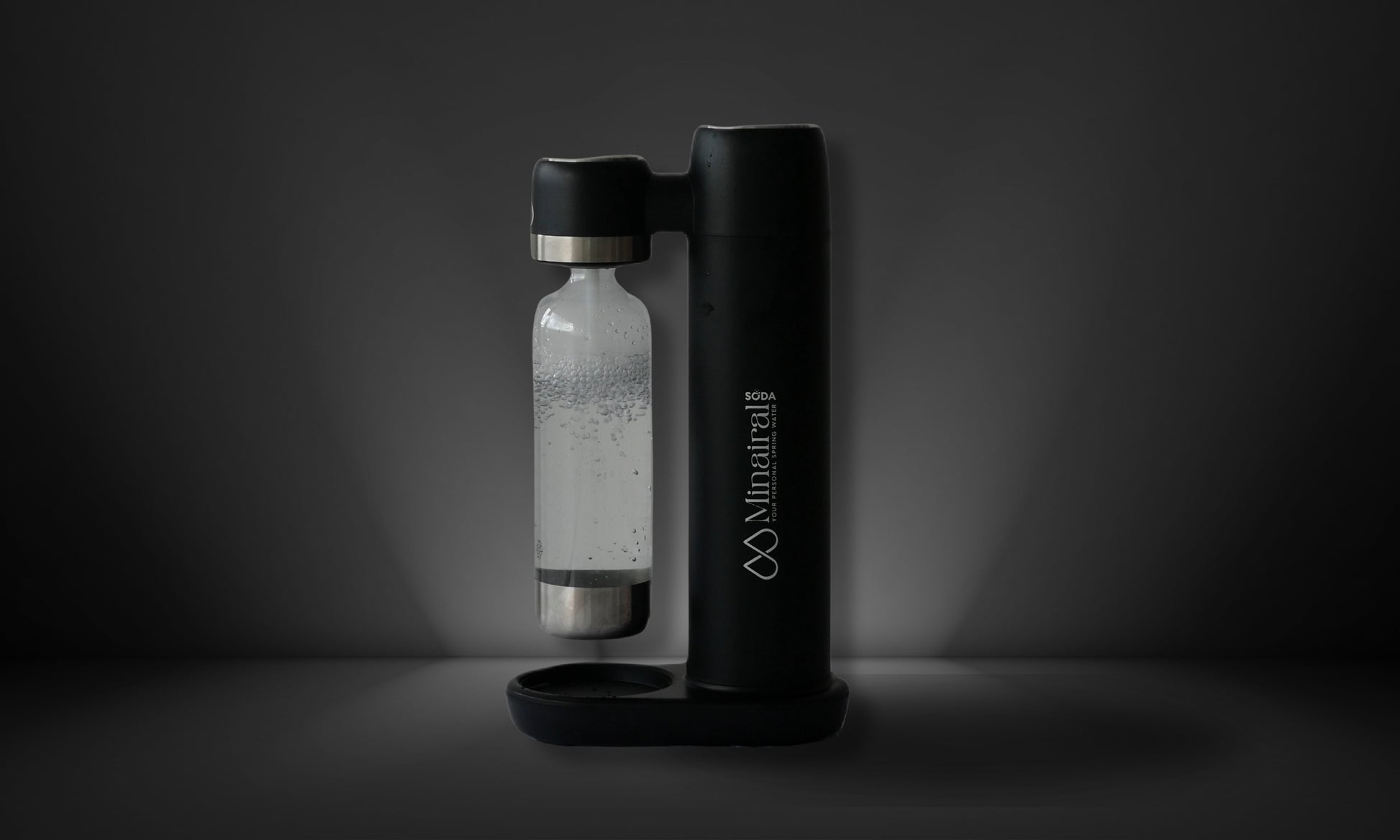Soda maker placed in modern kitchen for sustainable sparkling beverages